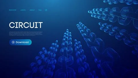 Blockchain digital technology. Big data vector background. Cryptocurrency 스톡 일러스트
