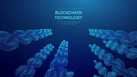 Blockchain digital technology. Big data vector background. Cryptocurrency イラスト素材