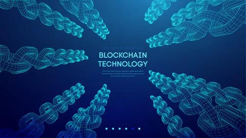 Blockchain digital technology. Big data vector background. Cryptocurrency イラスト素材