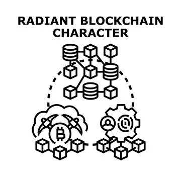 Blockchain distributed ledger technology future digital currency Stock Illustration