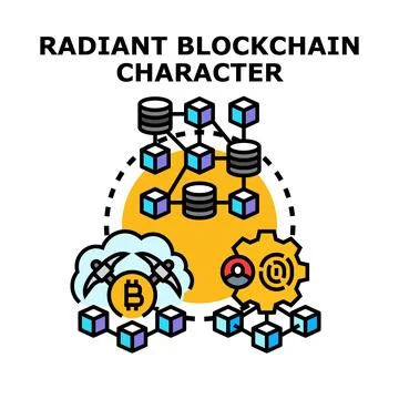 Blockchain distributed ledger technology future digital currency Stock Illustration