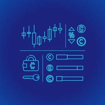 Blockchain distributed ledger technology illustration. Stock Illustration