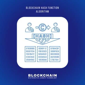 Blockchain distributed ledger technology illustration. Stockillustratie