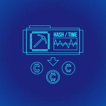 Blockchain distributed ledger technology illustration. Stock Illustration