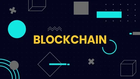 Blockchain, Dynamic Minimal Moving Shapes Animation Stock Footage 278152445