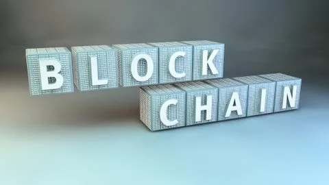 Blockchain encryption concept 스톡 일러스트