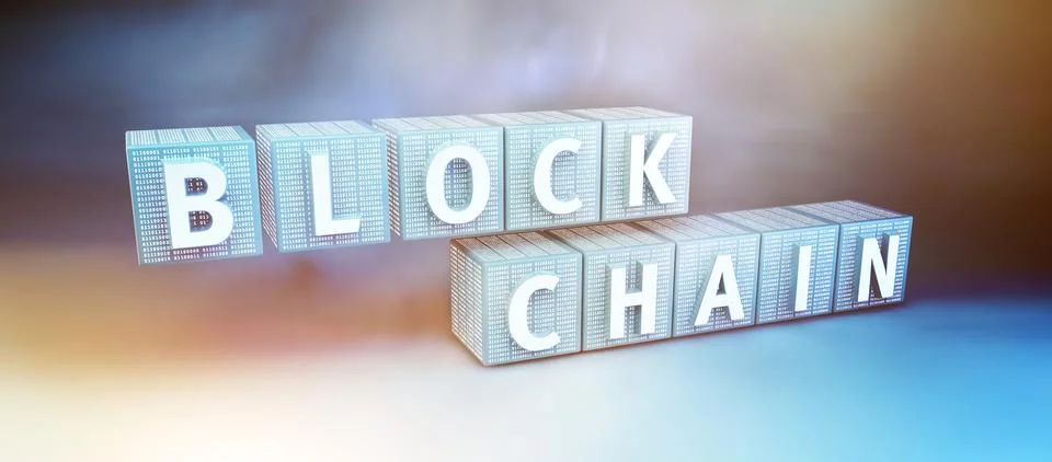 Blockchain encryption concept 스톡 일러스트