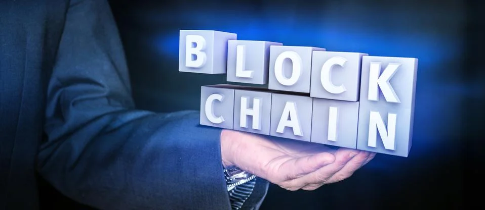 Blockchain encryption concept 스톡 일러스트