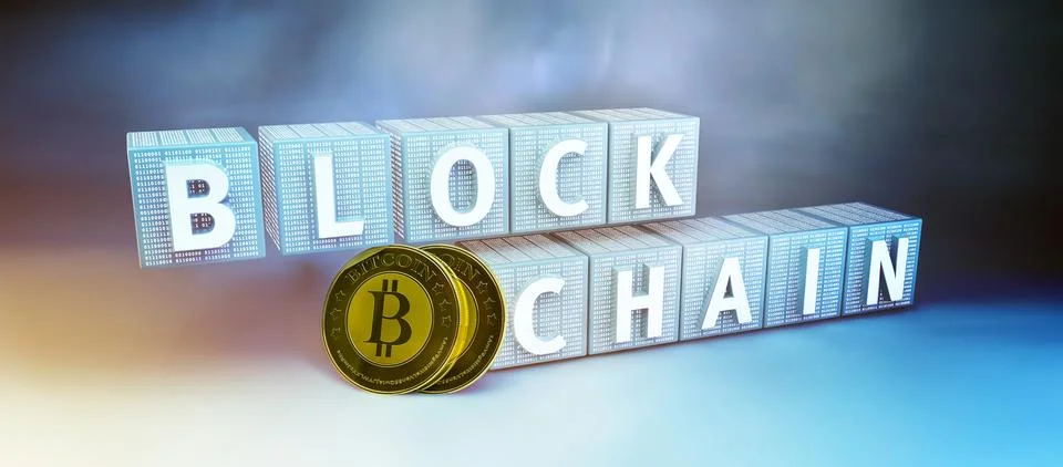 Blockchain encryption concept 스톡 일러스트