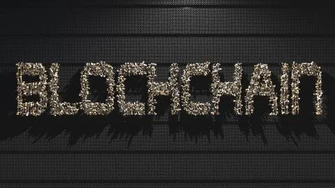 Blockchain encryption for crypto currencies bitcoin financial money records  Stock Illustration