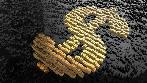 Blockchain encryption for crypto currencies bitcoin financial money records  Stock Illustration