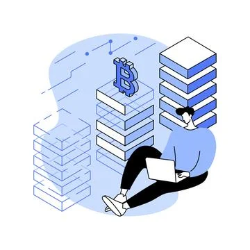 Blockchain engineer isolated cartoon vector illustrations. 库存插图