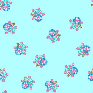 Blockchain explorer decentralized application vector seamless pattern Illustrazione stock