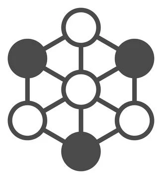 Blockchain Flat Icon Vector Stock Illustration