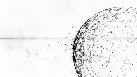 Blockchain global network in digital cyberspace. Financial or social abstract Video stock 85440138