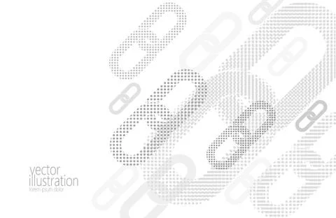 Blockchain hyperlink web computer background. White gray neutral abstract pre Stock-Illustration