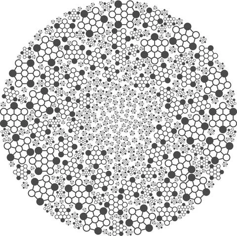 Blockchain Icon Exploding Spheric Cluster Mosaic Illustrazione stock