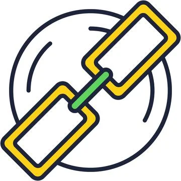 Blockchain icon vector cube connected in line Illustrazione stock