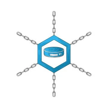 Blockchain illustration Stock Illustration