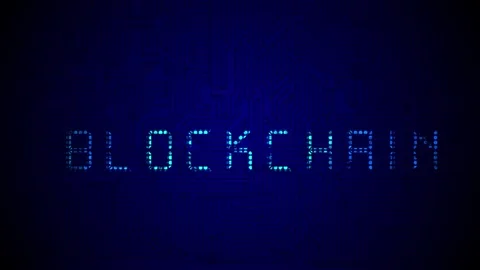 Blockchain Information Data Transaction Process Illustration. Cryptocurrency Video stock 302106786