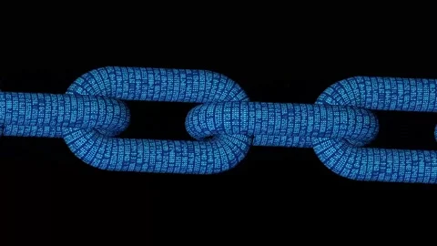 Blockchain Information Data Transaction Process Illustration. Cryptocurrency Stock Footage 302110232