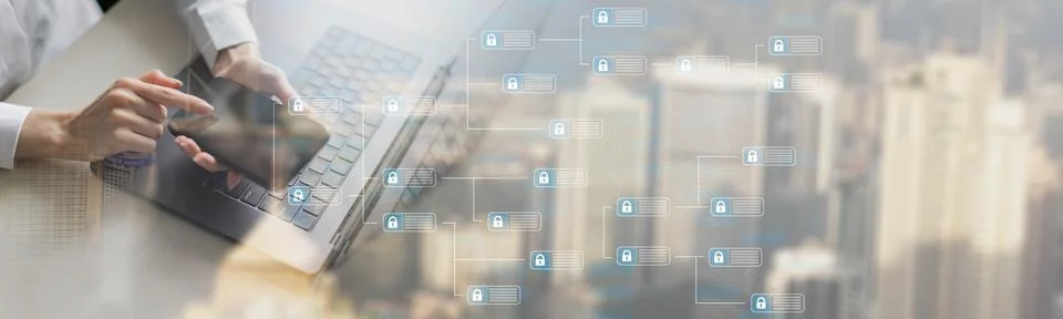 Blockchain Integration for Mobile Data Security and Encrypted Connections. Stock Photos