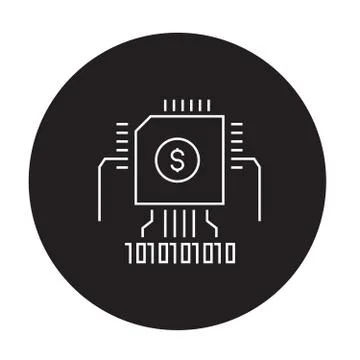 Blockchain knowledge black vector concept icon. Blockchain knowledge flat Stock Illustration