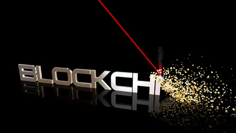 Blockchain. Laser beam. Background for headline Stock Footage 141639123