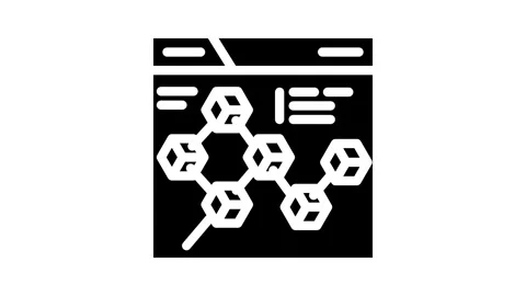 Blockchain ledger cryptocurrency mining glyph icon animation Stock Footage 326737456