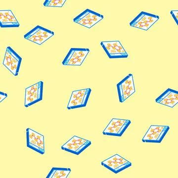 Blockchain ledger cryptocurrency mining isometric icon seamless pattern 스톡 일러스트