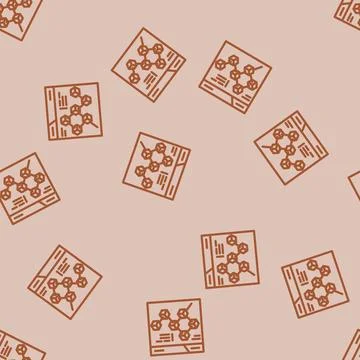 Blockchain ledger cryptocurrency mining line vector seamless pattern 스톡 일러스트