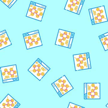 Blockchain ledger cryptocurrency mining vector seamless pattern 스톡 일러스트