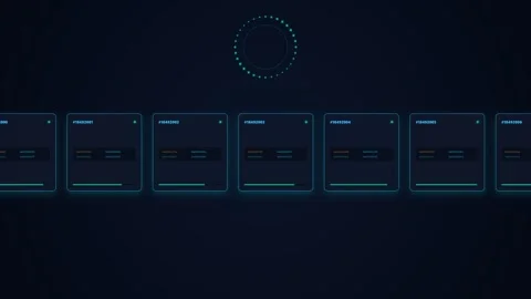 Blockchain Ledger Telemetry Loop Animation 스톡 동영상 345105223