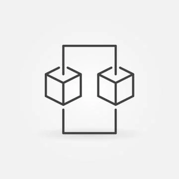 Blockchain line concept icon. Vector design element Illustrazione stock