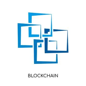 Blockchain logo image isolated on white background for your web, mobile and a Stock Illustration