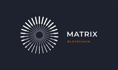 Blockchain logo, logotype, sign Stock Illustration