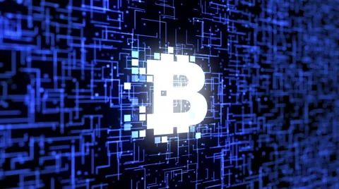  blockchain logo on technology background Stock Footage 64972689