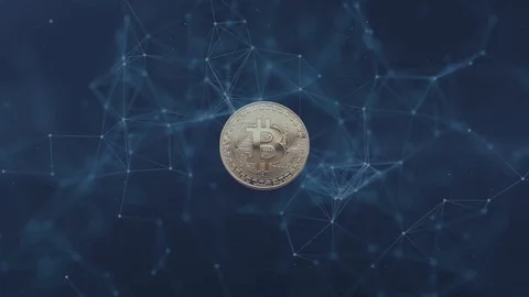 Blockchain Logo On Technology Background Stock Footage 123273326