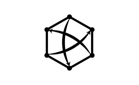 Blockchain Logo Template. Technology Design. Cryptocurrency, Icon Stock Illustration