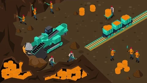 Blockchain mining video animation footage Stock Footage 71503396