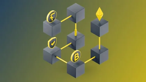 Blockchain network animation with bitcoin and ethereum icon Stock Footage 158225939