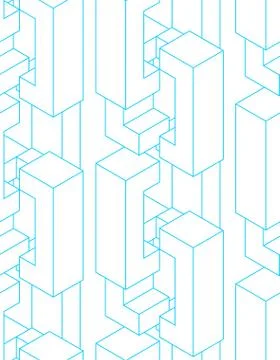 Blockchain network background. Technology block chain abstract seamless patte 스톡 일러스트