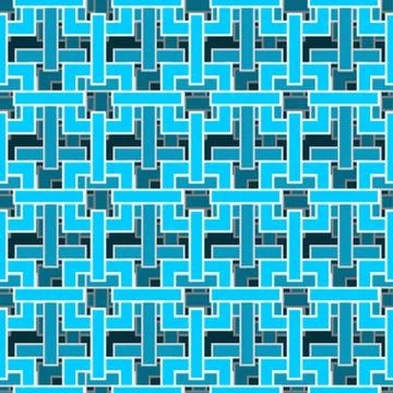 Blockchain network background. Technology block chain abstract seamless patte Illustrazione stock