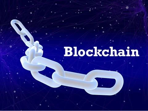 Blockchain network collaboration concept, technology. Internet network Stock Illustration