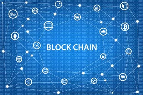 Blockchain network concept Stock Illustration