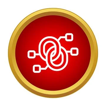Blockchain network concept with interconnected data links Illustrazione stock