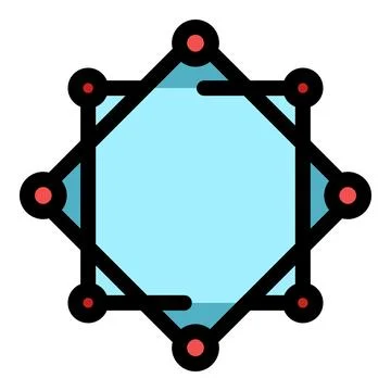 Blockchain network connecting nodes securely and efficiently Illustrazione stock
