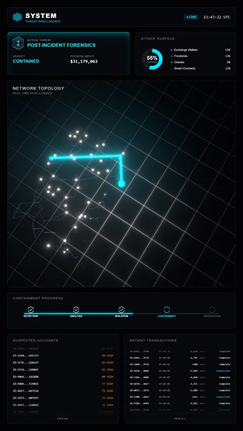 Blockchain Network Forensic: Real-Time Incident Response Mobile 4K Stock Footage 334293609
