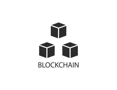 Blockchain, network icon. Vector illustration. Flat design. Illustrazione stock