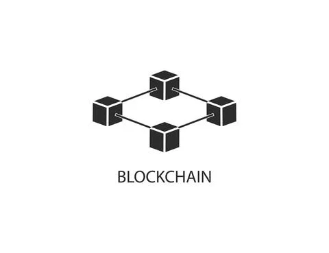 Blockchain, network icon. Vector illustration. Flat design. Stock Illustration